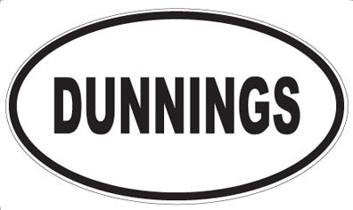 DUNNINGS - Oval Sticker