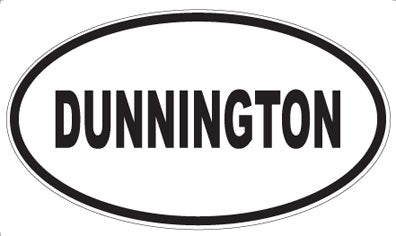 DUNNINGTON - Oval Sticker