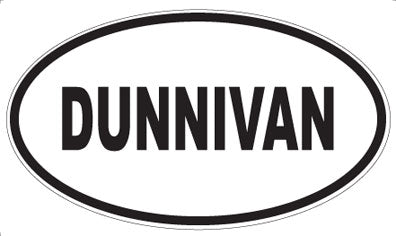 DUNNIVAN - Oval Sticker