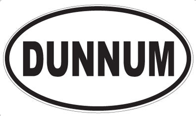 DUNNUM - Oval Sticker