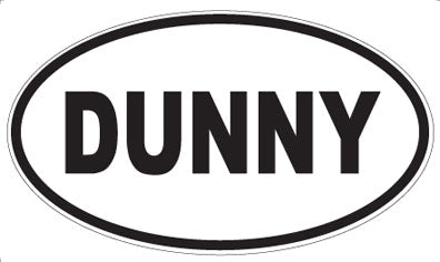 DUNNY - Oval Sticker