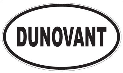 DUNOVANT - Oval Sticker