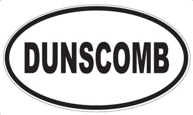 DUNSCOMB - Oval Sticker