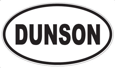 DUNSON - Oval Sticker