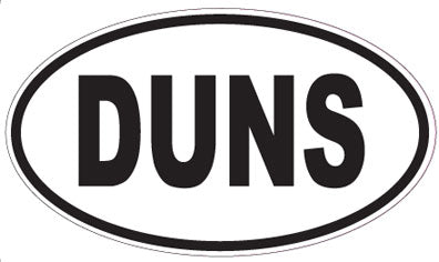 DUNS - Oval Sticker