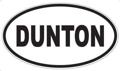DUNTON - Oval Sticker