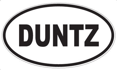 DUNTZ - Oval Sticker