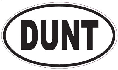 DUNT - Oval Sticker