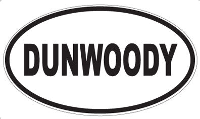 DUNWOODY - Oval Sticker