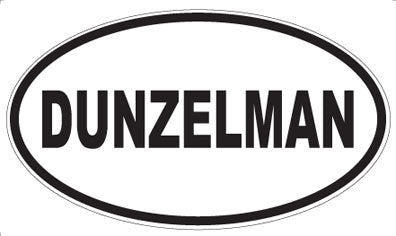 DUNZELMAN - Oval Sticker