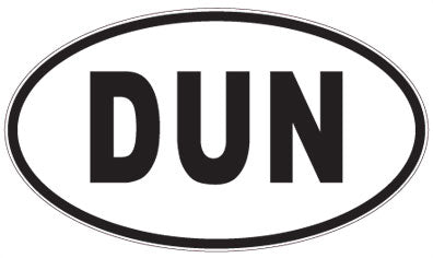 DUN - 3 Letter Initials Oval Magnet