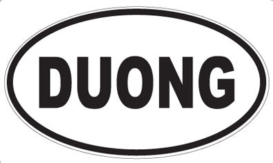 DUONG - Oval Sticker