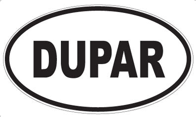 DUPAR - Oval Sticker