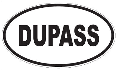 DUPASS - Oval Sticker