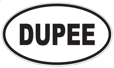 DUPEE - Oval Sticker