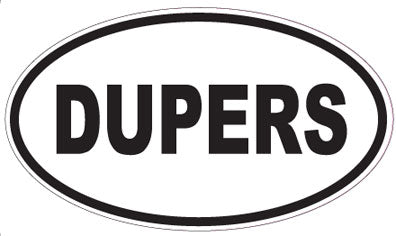 DUPERS - Oval Sticker