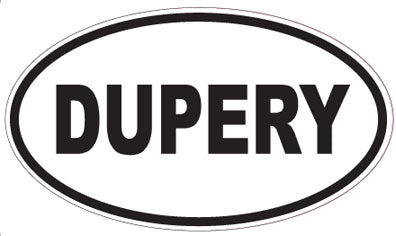DUPERY - Oval Sticker