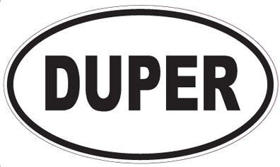 DUPER - Oval Magnet