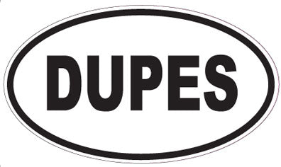 DUPES - Oval Magnet