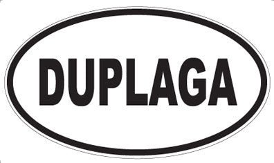 DUPLAGA - Oval Sticker