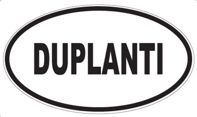DUPLANTI - Oval Sticker