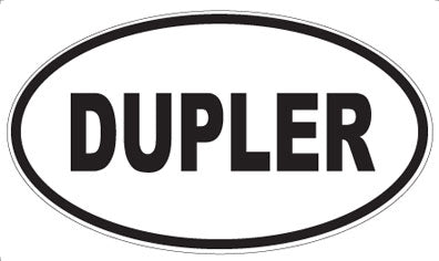 DUPLER - Oval Sticker