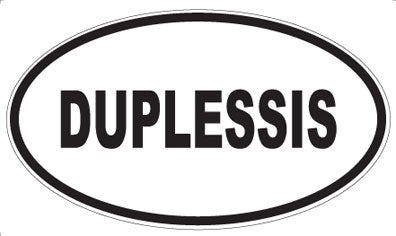 DUPLESSIS - Oval Sticker