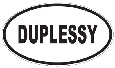 DUPLESSY - Oval Sticker