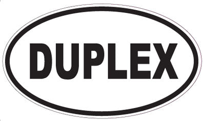 DUPLEX - Oval Sticker