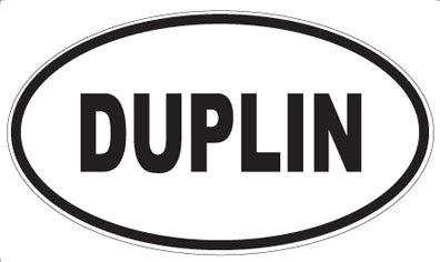 DUPLIN - Oval Sticker