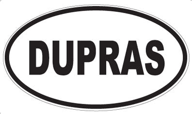 DUPRAS - Oval Sticker