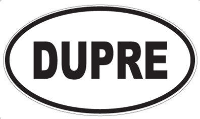 DUPRE - Oval Sticker