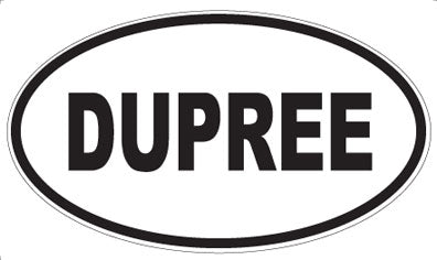 DUPREE - Oval Sticker