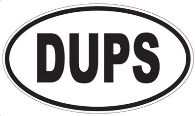 DUPS - Oval Sticker