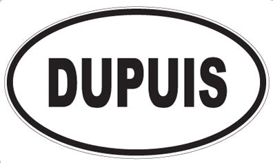 DUPUIS - Oval Sticker