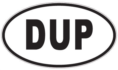 DUP - 3 Letter Initials Oval Magnet