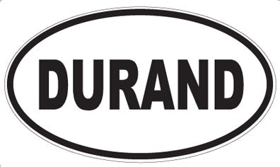 DURAND - Oval Sticker