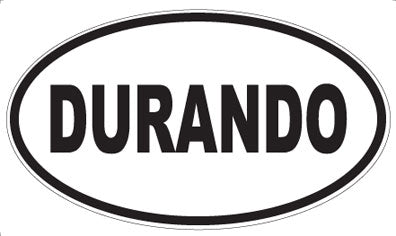 DURANDO - Oval Sticker
