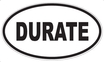 DURATE - Oval Sticker