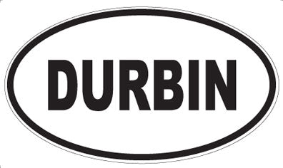 DURBIN - Oval Sticker