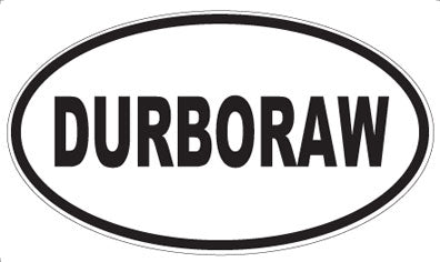 DURBORAW - Oval Sticker