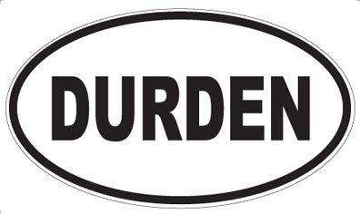 DURDEN - Oval Sticker