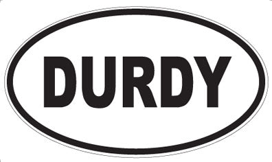 DURDY - Oval Sticker