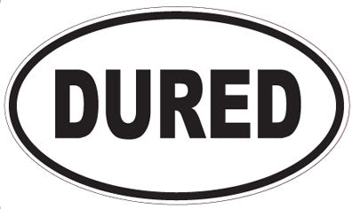 DURED - Oval Sticker