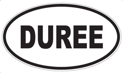 DUREE - Oval Sticker