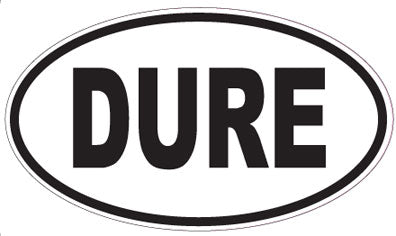DURE - Oval Sticker