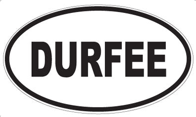 DURFEE - Oval Sticker