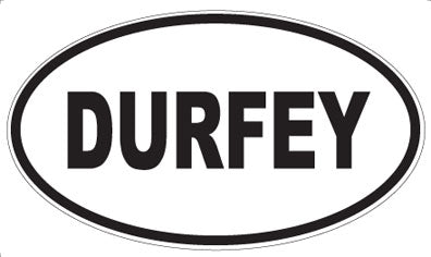DURFEY - Oval Sticker