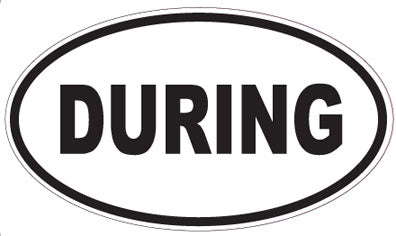 DURING - Oval Sticker