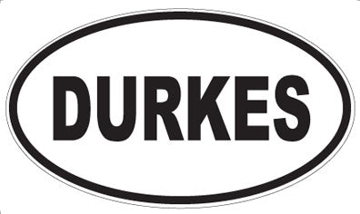 DURKES - Oval Sticker